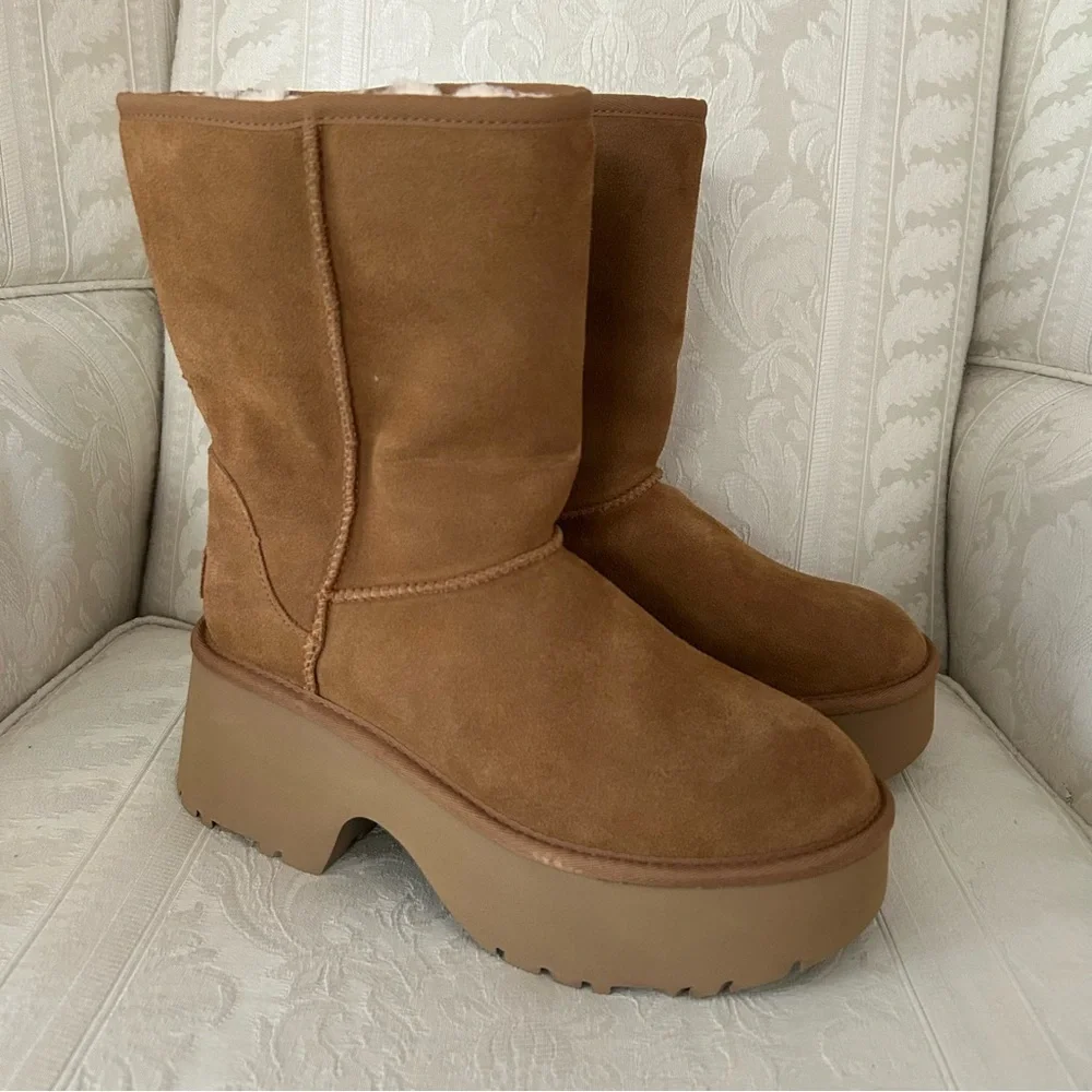 UGG® Classic New Heights Short Boot - Chestnut women size 9